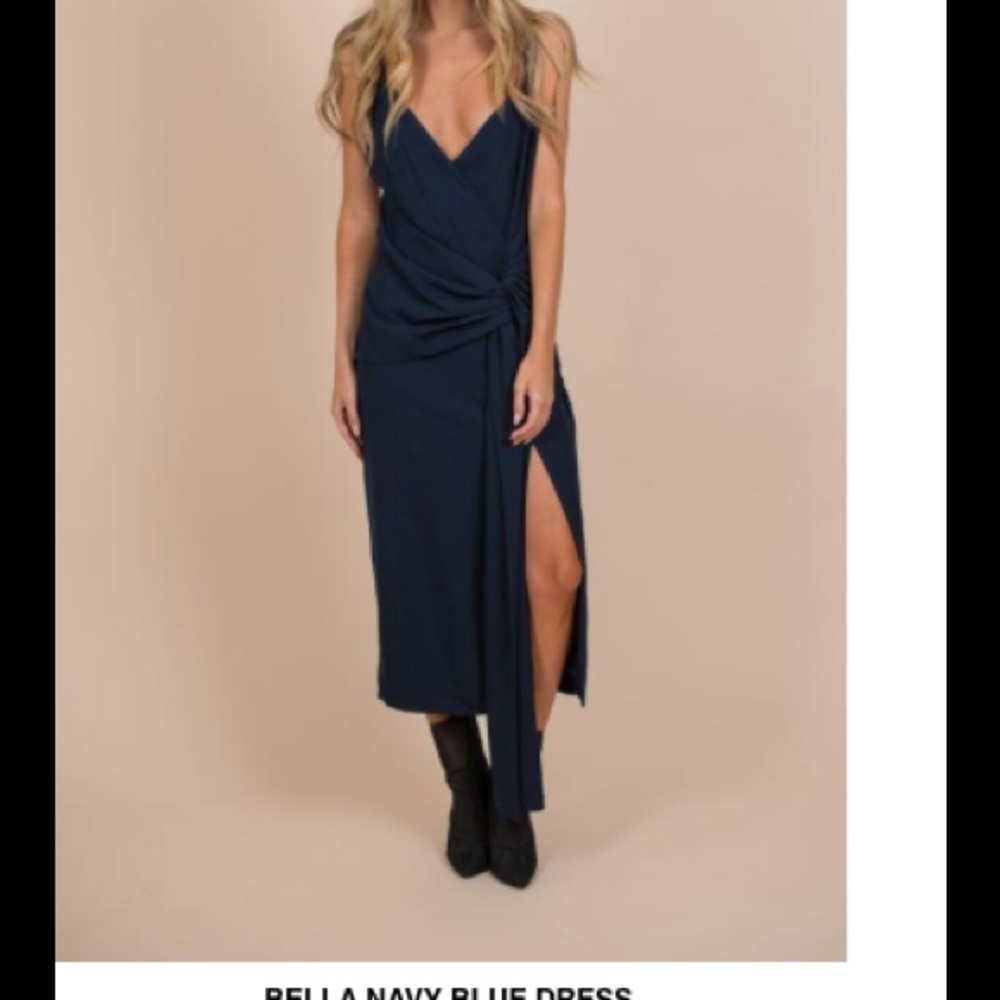 Navy blue maxi dress